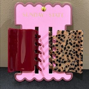 Sunday State | Animal Print Hair Clips (3”)